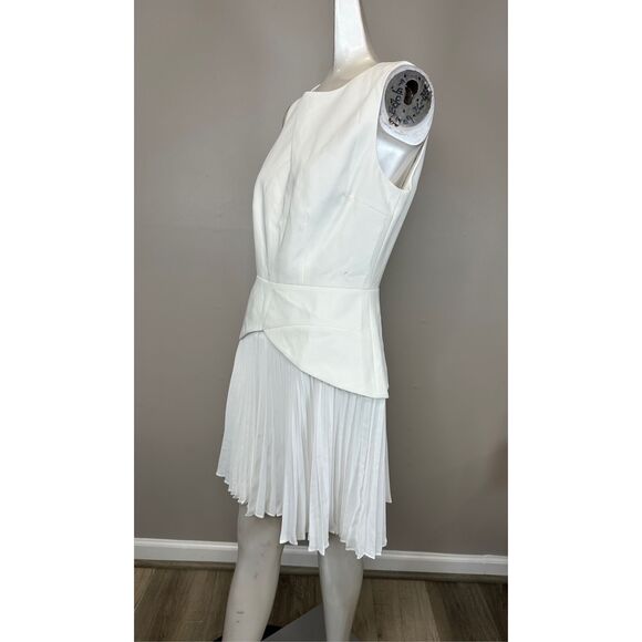 Milly Haddy Pleated Minidress in Ecru Size US8 $395 - Picture 7 of 12